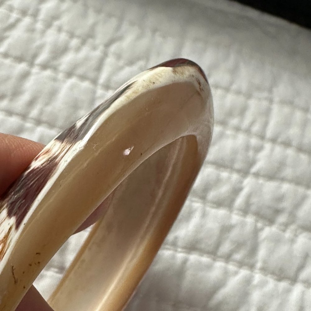 Abstract Snake Like Shell Bangle. - image 6